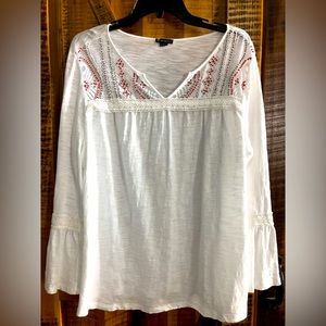 New Directions beaded long sleeve top